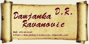 Damjanka Ravanović vizit kartica